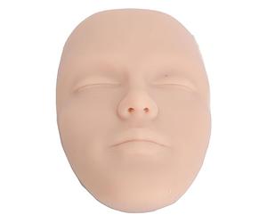 Jelquix Tavola Pratica 3D per Manichino per Trucco in Silicone con 7 Pennelli per Trucco per Aspiranti Artisti (Colore della pelle medio)