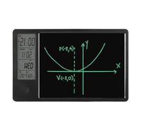 Jelquix Tavoletta da Scrittura per Calendario Elettronico da Tavolo con Display LCD Che Supporta Allarme e Temperatura per Ufficio Domestico da 9,5 Pollici (BLACK)