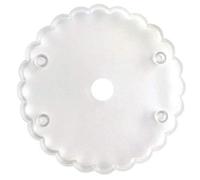 JEM 107P009 Tagliapasta Grande Rotondo con Bordo Ondulato, Bianco