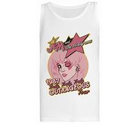 Jem And The Holograms Tour T-Shirt Senza Maniche con Canotta da Donna Bianca