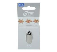 Jem - Bocchetta Decorativa Fiore Diretto in Acciaio Inox per sac à Poche, Media, n. 2D