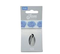 JEM - Bocchetta Decorativa Petalo in Acciaio Inox per Sac à Poche, Grande, n. 123