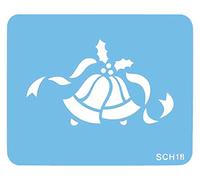 JEM SCH18 Campane Natalizie Stencil per Cake Design, Blu
