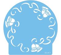 JEM SCH7 Nastri e Campane Stencil per Cake Design, Blu