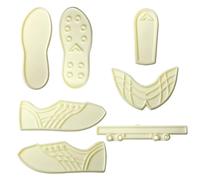 JEM Sports Boot Cutters per decorare torte, set da 7, bianco standard