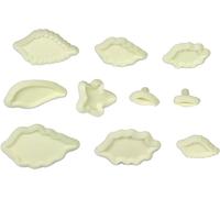 JEM - Tagliapasta Floreali per Cake Design - Set foglie Miste 1, Confezione da 10 Pezzi