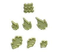 Jem - Tagliapasta Floreali per Cake Design - Set Foglie Miste 3, Confezione da 7 Pezzi