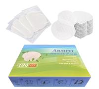 Jemattely Cuscinetti antisudore sotto le ascelle, 100 pezzi, per donne e uomini, protezioni per ascelle, comode, non aromatizzate, non visibili, non adesive per proteggere le ascelle