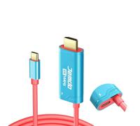 JEMDO Dock Switch 2 cavo TV HDMI base, 4K 144 Hz 48 Gbps USB C 3.2 a HDMI 2.1 2 m, 100W PD giocare e ricaricare, adattatore TV portatile e docking station compatibile con Switch 2/2017/OLED - Blu