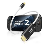 JEMDO Switch 2 Dock HDMI Adapter, 4K 60Hz 18Gbps USB-C 3.2 su HDMI 2.0 Cavo 2m, 100W PD, Dock/Adattatore TV da Viaggio Portatile compatibile con Nintendo Switch 2 (versione inferiore a V21.0.0)/OLED