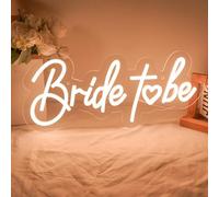 JEMESI Insegna al neon Bride To Be, insegne luminose al neon a LED bianco caldo, insegne luminose per matrimoni USB per addio al nubilato, festa di fidanzamento, sfondo