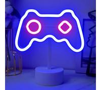 JEMESI Insegna al neon per stanza dei videogiochi, con base, alimentata a USB/a batteria, decorazione per la stanza dei ragazzi, per ragazzi e bambini