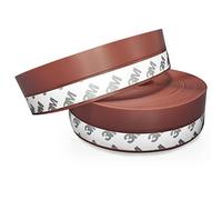 JEMESI Sigillante Autoadesivo, Porta Guarnizione Inferiore, Striscia Sigillante in Silicone Autoadesiva per Porte e Finestre,Insonorizzato, Weather Stripping, 10mx35mm (Marrone）