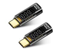 Jemey 2 Pezzi 240 W Adattatore USB C a USB C, 40 Gbps Adattatore USB C con Display LED, Potenza di Uscita Massima 48 V/5 A, Adattatore per iPhone15 16 pro max, MacBook Pro e altri dispositivi USB-C