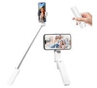 Jemey - Bastone per selfie portatile, mini selfie espandibile per telefoni iPhone/Android da 4 a 7", con telecomando senza fili, per selfie e creazione di contenuti, vlog, viaggi, film