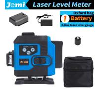 Jemi Tool Laser Verde 4D Linee, Laser Autolivellante a 360°, con Telecomando, Treppiede, 1/2 Batterie e Custodia in Plastica, Adatta per Posatura Piastrelle, Edilizia e Ristrutturazione Domestica.