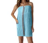 JEMIDI Asciugamano Sauna Donna - Telo con Top Elastico - Include Tasca con Cerniera per Chiavi e Accessori - Asciugamano Bagno Turco Spa - Telo in Cotone