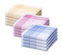 JEMIDI Fazzoletti Cotone Uomo - Set di 12 Fazzoletti Stoffa - Fazzoletti per Naso Taschino Collo - 30 x 30 cm - 100% Cotone - Colori Assortiti