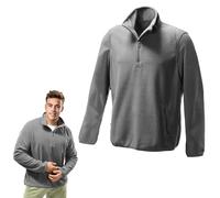 JEMIDI Felpa Pile Uomo - Felpa Uomo Invernale Calda e Comoda - Pile con Mezza Zip e Tasche - Felpa Uomo da Lavoro Senza Cappuccio - Abbigliamento Casa e Montagna - Tinta Unica