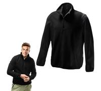 JEMIDI Felpa Pile Uomo - Felpa Uomo Invernale Calda e Comoda - Pile con Mezza Zip e Tasche - Felpa Uomo da Lavoro Senza Cappuccio - Abbigliamento Casa e Montagna - Tinta Unica