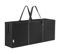 JEMIDI Porta Cuscini da Esterno - Borsa per Cuscini da Giardino - 125 x 30 x 50cm - Custodia Portaoggetti Accessori Mobili da Giardino - Contenitore con Manico e Cerniera - Nero