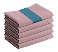 JEMIDI Strofinacci da Cucina in 100% Cotone - Set da 5 Canovacci 50 x 70 cm - Asciugapiatti Versatili - Asciugatura Rapida delle Stoviglie - Lavabili in Lavatrice - Rosa