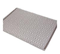JEMIDI Tappeto Decorativo per Esterni e terrazze, XL, XXL, per Esterni, per Esterni, Resistente alle intemperie, Rettangolare, 150 x 210 cm, Colore Marrone Cioccolato