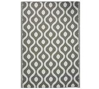 JEMIDI Tappeto Esterno Terrazzo 120x180 cm - Tappeti Esterni Giardino Grandi - Arredamento Salotto Moderno - Lavabile Pelo Corto - Boho Grigio Chiaro