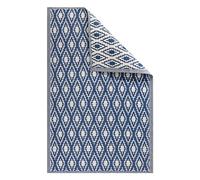JEMIDI Tappeto Esterno Terrazzo 120x180 cm - Tappeti Esterni Giardino Grandi - Arredamento Salotto Moderno - Lavabile Pelo Corto Blu Scuro - Boho Chic