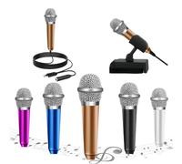 JeMii Mini microfono per iPhone, microfono in miniatura, microfono ASMR, può essere utilizzato per cantare, registrare video o audio, chiamate vocali, YouTube, blog (oro rosa)