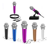 JeMii Mini microfono per iPhone, microfono in miniatura, microfono ASMR, può essere utilizzato per cantare, registrare video o audio, chiamate vocali, YouTube, blog (rosso rosa)