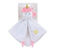 Jemini 023683 Licorne Doudou +/-32 cm avec hochet, Colore Bianco Rosa