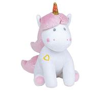 Jemini 023755 Licorne Peluche +/-24 cm Musicale et lumineuse Einhorn Luminoso, Colore Bianco Rosa