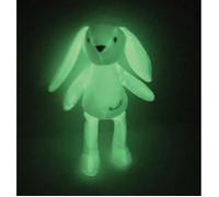 JEMINI Luminou Coniglio bianco Peluche naturale e luminoso funziona senza batteria +/- 20 cm