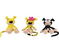 JEMINI MARSUPILAMI - Set di 3 peluche +/-17 cm: Bibi, Bobo e Bibù | Licenza Ufficiale | Giocattoli di Risveglio Prima Età | Doudou Neonati | Idea Regalo Bambino Dalla Nascita | 024599