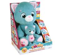 Jemini | Peluche Interattivo Gatto Mamma E Bambino | 26 Cm | 6 Suoni Educativi | Doudou Sonore Bambino 12 Mesi | Giocattolo Risveglio Sensoriale con Batterie Incluse | Collezione Toonies | Regalo 1