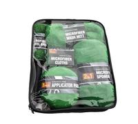 Jemora 9 Pezzi Kit di Pulizia per autolavaggio Guanti per Pulizia/Asciugamani/Stracci/tampone applicatore/spugne/spazzole per Ruote per Il Lavaggio dell'auto