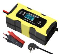 Jemora Caricabatteria per Auto 12V / 6A Manutentore Caricabatteria Automatico Intelligente con Display LCD Caricabatterie per Riparazione a Impulsi per Auto Moto SUV Veicoli Elettrici Batteria al Piom