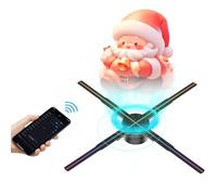 Jemora P56 Proiettore ologramma 3D Display pubblicitario a LED Ventola 2K HD Ventola video 3D a occhio nudo con 678 pezzi Perline luminose a LED Segnale di controllo remoto Visualizzazione dello scher