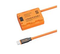 Jemora PD-LPE6 Batteria fittizia da Tipo C a LP-E6NH con Accessorio accoppiatore CC a Filo Intrecciato per R/R5/R6/R5 C/R7/R6 Mark II/5D Mark II III IV/6D/6D Mark II/7D/ Fotocamera 7D Mark