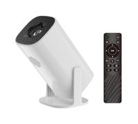 Jemora Proiettore con decodifica 4K 1080P WiFi6 BT5.4 Android 11 con display da 100 pollici Stessa tecnica dello schermo Proiettore cinematografico ruotabile a 180° Altoparlante incorporato Supporto