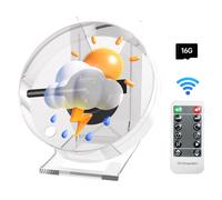Jemora Proiettore ologramma 3D Pubblicità Display Ventola Lettore video pubblicitario 3D Naked Eye HD LED Foto Video Ventilatore con perline LED luminose Telecomando e base acrilica per affari Negozi