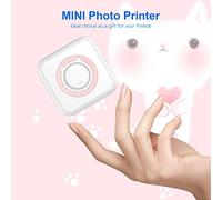 Jemora Stampante fotografica tutto in uno Stampante portatile multifunzione Mini stampante istantanea wireless Supporto connessione BT per smartphone con 6 rotoli di carta termica e 5 rotoli di carta