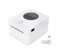 Jemora Stampante termica per etichette da tavolo per 4x6'' Stampa di etichette per pacchi di spedizione Etichettatrice tutto in uno Connessione USB cablata Stampante termica per adesivi ad alta veloci