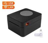 Jemora Stampante termica per etichette da tavolo per 4x6'' Stampa di etichette per pacchi di spedizione Etichettatrice tutto in uno Connessione USB cablata Stampante termica per adesivi ad alta veloci