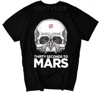 JemTo 30 Seconds To Mars Adult T Shirt Cool Normal Loose T-Shirt 30 Seconds To Mars Men's Summer Tees T-Shirt Black XL