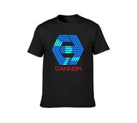 JemTo Cannon Films Retro Movie Studio T-Shirt Graphic Tee Printed Top Mens T-Shirt Black XL