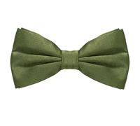 JEMYGINS Papillon da uomo disponibile in tinta unita, verde oliva, M