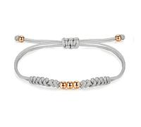 JENDEAR SHINE Bracciale Corda Intrecciata per Le Donne, Bracciale Fatto A Mano con Perline e Nodi, Ragazza Compleanno Amicizia Regalo Fortunato Rosso Nero Gioielli
