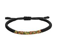 JENDEAR SHINE Bracciale Tibetano Uomo Donna Bracciale Buddista Amuleto Fede Buona Fortuna Coppia Amicizia Regalo